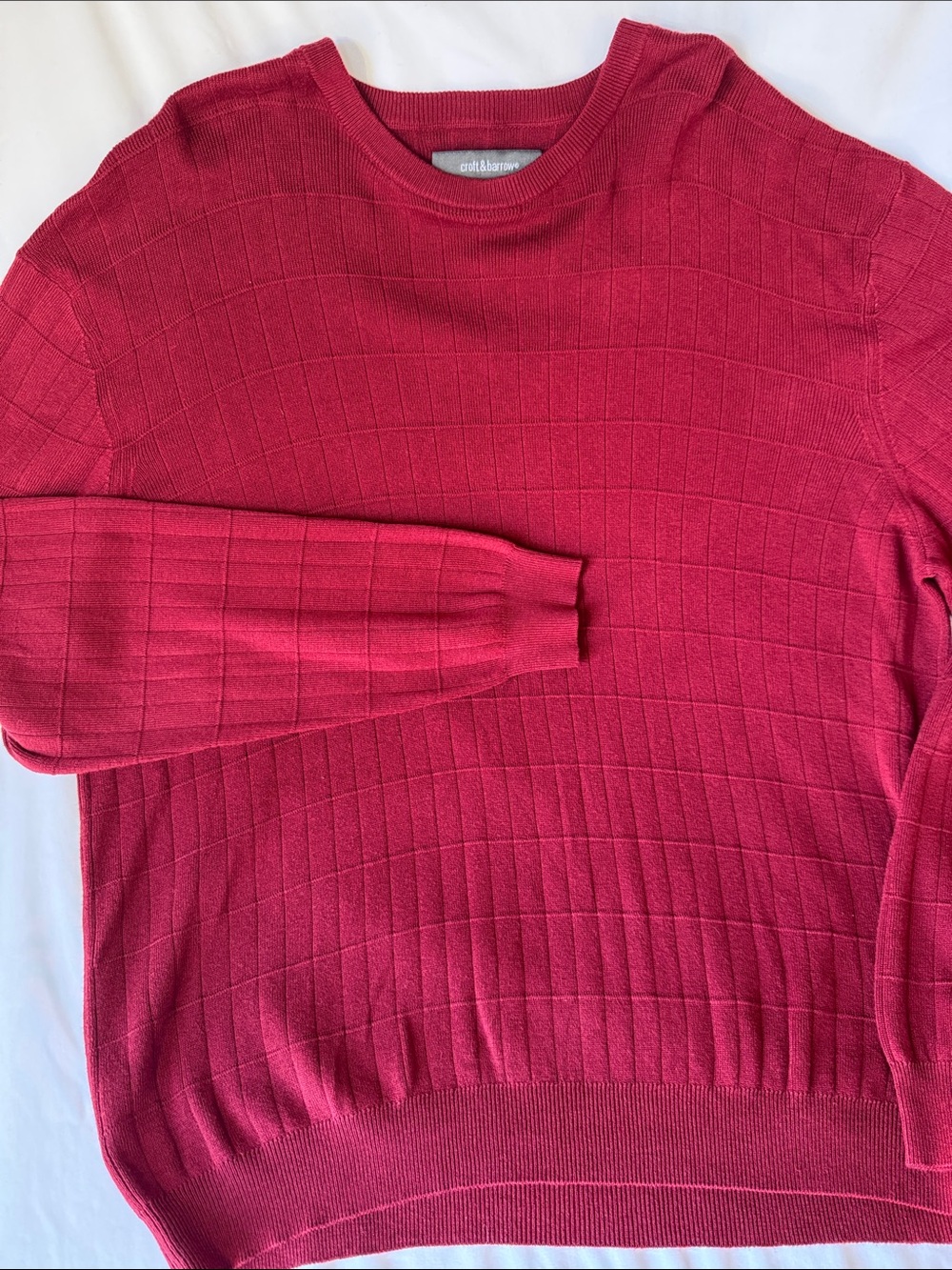 croft & barrow Men’s Raspberry Crewneck Sweater